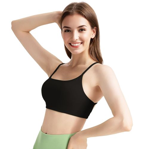 1Pc/3Pcs Women Cross Back Sport Bras Padded Strappy Crop Open Back Low Impact Bras Sexy Fitness Tank Tops