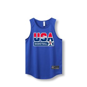 Loose Men Running Vest 2022 Outdoor street basketball Gym Sleeveless Letter Print Shirt Quick Dry Fitness Bodybuilding Tank Tops (Color: 870 vest3, size: L)